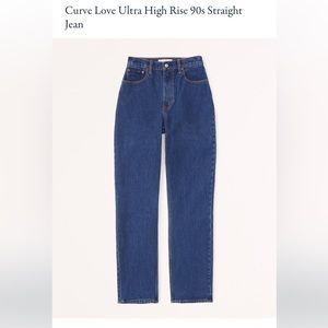 Abercrombie & Fitch Curve Love Ultra High Rise 90s Straight Jean size 31L